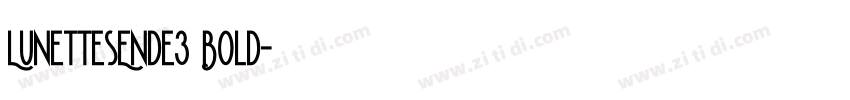 LunettesEnde3 Bold字体转换
